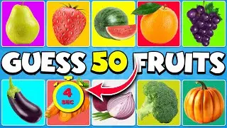 Guess the Fruit in 4 Seconds 🍍🍓🍌 | 50 Different Types of Fruit