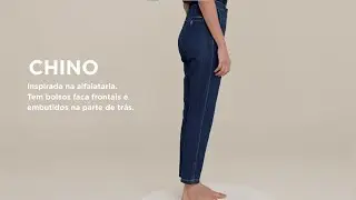 DAMYLLER Guia Jeans - Cal&ccedil;a CHINO Feminina