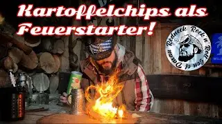 Die beste Outdoor Survival Zunder Alternative, Tactical Kartoffelchips, Feuer machen mit Feuerstahl