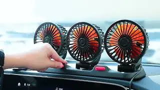 24V 12V Three 3 heads car fan triple three heads dashboard truck fan car accessories 2023