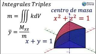 Cálculo de CENTRO DE MASA | Centroide | Cilindro y plano en coordenadas cilíndricas | GEOGEBRA