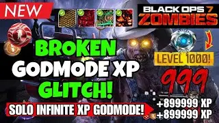 *NEW* BROKEN BO7 UNLIMITED XP GODMODE GLITCH! SOLO AFK LEVEL 1000 + CAMOS | BO7 ZOMBIES GLITCH