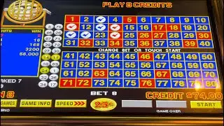 Classic Straight Keno Single Card $2 Max Bets $.25 denom #kenonation
