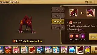 Summoners War-Awakening Hellhound (Fire) to Sieq