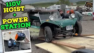 110V Hoist + Power Station = Portable Winch! (Newtry & Oupes)