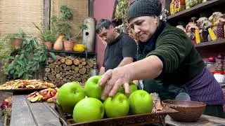 Rare Purple Apples in the Village 🍎 Harvesting Malus Niedzwetzkyana & Cooking Beef Stew + Jam!