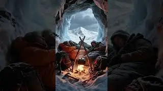 TBlizzard Survival: Taking Shelter in a Snow Cave ❄️🏔️ | Icy Storm Refuge