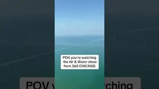 Fighter jet soars past Chicago skyscraper windows 🤯 vid by @mrgnpratt) #360chicago #airandwatershow