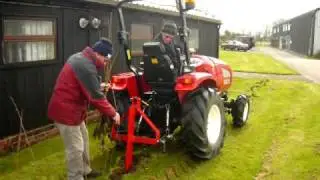 Subsoiler Planting Hedges with Siromer Tractor