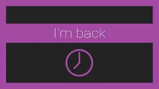 I'm back