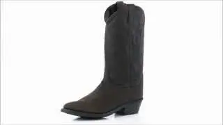 Old West Mens Distress Leather Narrow Round Toe 13