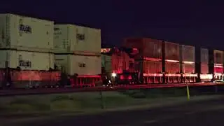 Ex-SP AC44C6M w/Rare Nathan P3 Horn Leading Monster WB Manifest Slows Down to Let EB Intermodal Pass