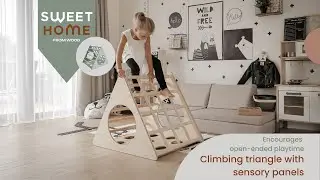 🧗&zwj;♀️ Montessori Climbing Triangle with 3 Sensory Panels &ndash; Customizable for Your Child&rsquo;s Play