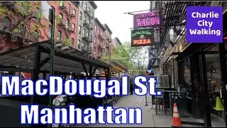 MacDougal Street and 6th Avenue, Manhattan, New York Walking Tour.