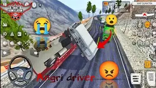 Indonesia bus simulater# L300 van driving road cross damage car bus 😡😭#car (truesgaming86) channel