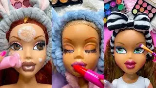 ASMR Satisfying with Unboxing & Review Mannequin head Makeup Skincare Sounds Video Fast Relax Time ☆