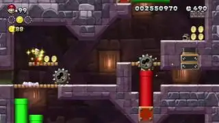 New Super Mario Bros. U - Kandis-Minen-Turm - Grrroll-Turm des Grauens (+ Geheimausgang)