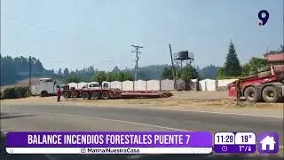 Brigadas terrestres y apoyo a&eacute;reo combaten foco de incendio en sector Puente 7