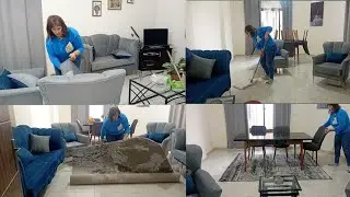 روتين فرش السجاد المتأخر ، تنظيف وترتيب البيت 🏠 