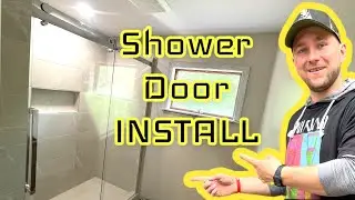 Установка стеклянной душевой двери 60 дюймов. Lowes Ove. Видеоблог WINNI своими руками 006