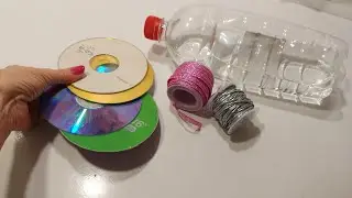 КИПЯЧУ диски б/у DVD + пластик.бут. ! БЕЗУМНО, но как КРАСИВЕННО ! diy супер 2 идеи для дома поделки