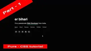 personal website Code Part -1| Resume website