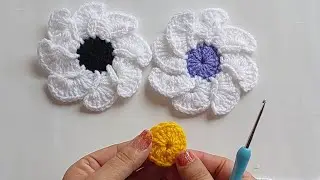 Crochet flower for beginners | How to make a woolen flower #handmadeflower #diy 