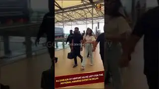 Alluarjun At Airport As He Left For The National Awards Event In Delhi | Golden Sands tv #shorts