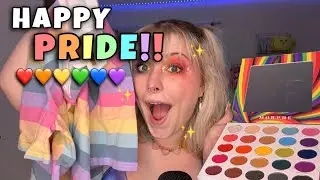 ASMR Supportive Best Friend Gets You Ready For Pride Festival! Makeup, Jewelry, Outfit, and Hair!🌈✨