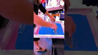 Live screen printing for Acquia, Boston Tech Jam last month #silkscreen #activation #screenprinting
