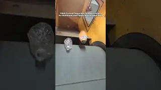 Slow Motion: Separating Aluminum Cans from PET Plastic Bottles with Eddy Current Separator