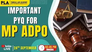 MP ADPO Important PYQ Discussion | MP Assistant District Prosecution Officer | Live Class - PLA