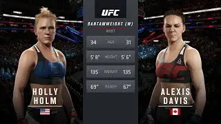 Holly Holm  vs. Alexis Davis  EA sports UFC 2 TKO Technical knockout