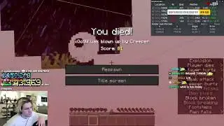 xQc пересматривает свой неудачный спидран MC Speedrun Throw.