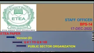 ETEA STAFF OFFICER PAPER BPS 14 12 DEC 2022 Q#37 TO 56