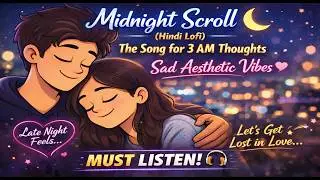 Midnight Scroll 🌙 (Hindi Lofi) | The Song for 3 AM Thoughts | Sad Aesthetic Vibes
