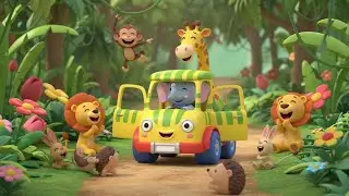 Wheels on the Elephant Truck | Vehicle Song for Kids, Fun Animal Nursery Rhyme & Baby Music 🐘🚚🎶