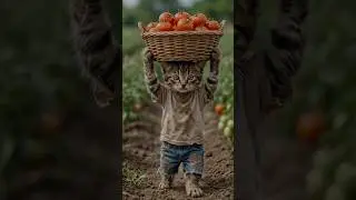Poor Kitten Farms Tomatoes to Buy Sister a Doll - Heartwarming Animation #cat #catstory #cats