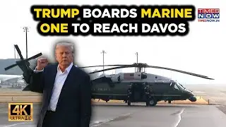 Trump On Marine One Enroute Davos | Air Force One Lands In Zurich | WEF 2026 | 4K | Raw Video