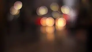 Blurry City Lights in Night - Weather: Rain - 23 minutes