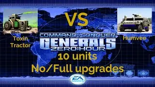 Command and Conquer Generals ZeroHour 10 Humvees VS Toxin Tractors