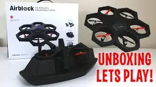 UNBOXING & LETS PLAY! - AIRBLOCK - The Modular and Programmable Drone that turns into a HoverCraft!