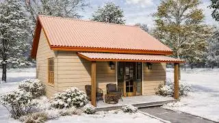 26' x 26' (7 x 7 Meters) Cozy Small House Design With Covered Front Porch | Exploring Tiny House