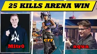 Mitr0, Aqua & Crr Went Full W-Key And Got An Insane 25 Kill Game Win In Trio Arena