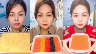 Chinese Color Ice Eating ASMR Mukbang Show #21