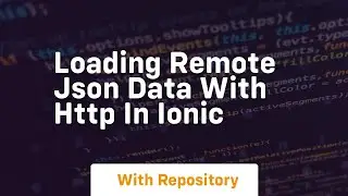 Loading remote json data with http in ionic