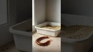 This cats REACTION when the centipede gets caught on camera funny moment #funnycats #pets #reaction