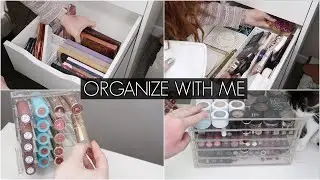 ORGANIZE MY MAKEUP WITH ME || 2020