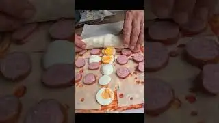 Bl&auml;tterteig K&auml;se Cabanossi Ei Schnecken