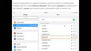Connecting to Wi Fi with Your IPad or IPhone
